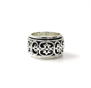 Vintage 925 Sterling Silver Meditation Band Spinning Ring Antique Style Jewelry Manufacture - Product Image 3