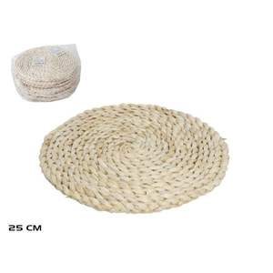 MADRID Tapis de table élégant tressé de 25 cm à motif uni pour usage domestique - Product Image 1