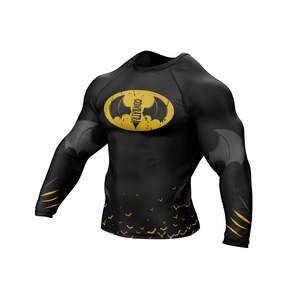 Rashguard OEM ODM Rashguard pour hommes, imprimé par sublimation, en spandex, Rashguard BJJ, Rashguard de gym, Rashguard de surf, Rashguard de plongée, Chemises de compression MMA - Product Image 3