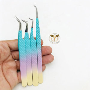 Pinzas de Precisión para Extensión de Pestañas, de Acero Inoxidable de Grado Quirúrgico, Agarre Fuerte y Duradero, 45 Grados - Product Image 5