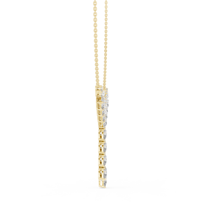 Joyería de Lujo para Novia, con Diamantes Cultivados en Laboratorio, Oro Amarillo de 14K, Corte Marquesa y Redondo, Diseño de Cascada - Product Image 4