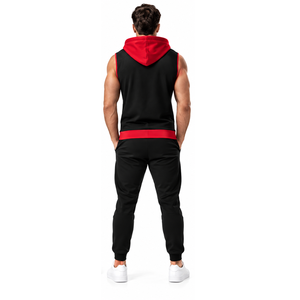 Haut de sport sans manches pour homme en coton, vêtements de fitness, fabrication directe usine, OEM ODM, vente en gros - Product Image 4