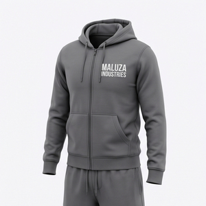 Conjunto Deportivo Informal con Capucha para Verano, Unisex, de MALUZA INDUSTRIES, Ecológico, Tallas Grandes, Transpirable, 100% Poliéster, con Logotipo Personalizado, 2 Piezas - Product Image 1
