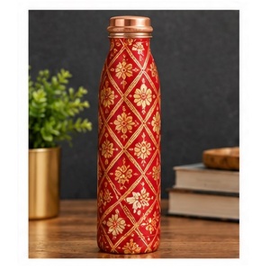 luxurious Copper Water <b>Bottle</b> with Elephant Design Portable Travel <b>Thermos</b> - Product Image 5