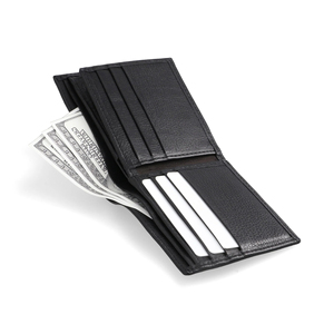 High Quality Customizable Bifold Leather <b>Wallets</b> for Men Multiple Card Slots Slim Design Zipper Closure Short Length New Arrival - Product Image 2