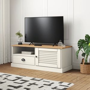 VIGO legno massello pino TV Stand 41.7 bianco "x 15.7" x 15.7 "TV Stand - Product Image 1