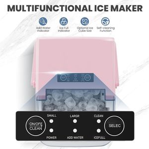 Máquina de Hielo Portátil de Sobremesa con Producción de 26 lb/24 h, 9 Cubos de Hielo en 6 Minutos, Autolimpieza y Funcionamiento Silencioso - Product Image 2