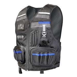 Men's Black Multi Pocket Tool <b>Vest</b> Breathable Oxford Fabric Work <b>Utility</b> Waistcoat Summer Outdoor Use 2026 - Product Image 4