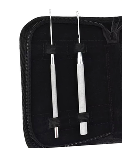 Nano Ring <b>Bead</b> Opener Pliers Stainless Steel Hair <b>Extension</b> Tools With Custom Color in Leather Case - Product Image 5