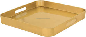 Bandeja decorativa redonda de latón martillado de alta calidad hecha a mano, bandeja de plato de exhibición para servir, Navidad por Ambiance Lifestyle - Product Image 5