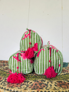 Set 3 Quilted Indian Cotton Eco-Friendly Zipper Floral <b>for</b> Bags Wash Bag Shaving Kit Vanity <b>Case</b> Travel Makeup Cosmetic - Product Image 5