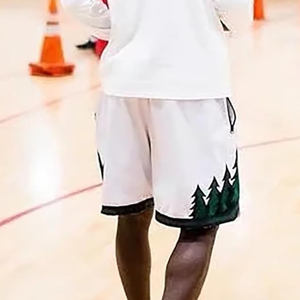 Shorts de basketball unisexes personnalisés 100% polyester, respirants, avec cordon de serrage de 6 pouces, deux poches latérales, imprimés, anti-UV, séchage rapide - Product Image 3