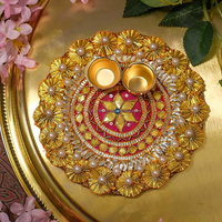 Support de Présentation Gota Patti Indien Fait Main de Qualité Supérieure pour Kumkum, Cadeau de Remerciement pour Diwali, Cadeau de Bienvenue pour la Maison