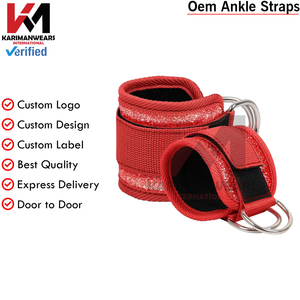 Wholesale Professional <b>Ankle</b> Straps Industrial Grade Hook and Loop Closure Custom Printed Logo Leg <b>Support</b> for Workouts - Product Image 2