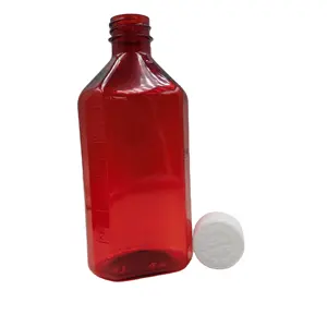 4oz 6oz 8oz 10oz 12oz 14oz 16oz Plastic Child Safety Cough Syrup Pharmacy Bottle With Anti-taper Proof Cap