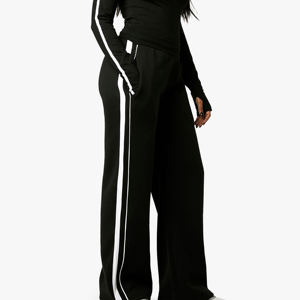 Customized Breathable Soft <b>Winter</b> Streetwear Yoga Pants Pocket Back Keys Mid Waist Flared <b>Leggings</b> <b>Women</b> - Product Image 5