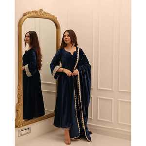 Elegantes Vestidos de Noche de diseñador vestido de fiesta con elegante colgante y Dupatta - Product Image 1