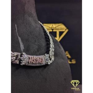 Custom Name Pendant Necklace VVS Moissanite Diamond <b>Iced</b> <b>Out</b> Tennis <b>Chain</b> 925 Sterling Silver Luxury Hip Hop Jewelry By Trisha - Product Image 6