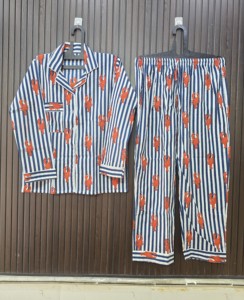 Conjunto de Pijama a Rayas con Estampado de Langosta para Mujer, Manga Larga, Botones al Frente, Pantalones Largos, Ropa de Dormir de Algodón Suave, Estilo Casual de Primavera - Product Image 6
