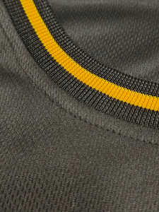 Débardeur de basket-ball streetwear pour homme, noir et jaune, en maille, style hip-hop vintage, sans manches, pour tenue décontractée - Product Image 2