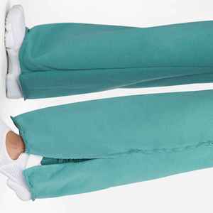 Pantalones de chándal acampanados personalizados, elegantes y a la moda para mujer, de pierna ancha recta, largos, tipo jogger, con paneles laterales, OEM - Product Image 3