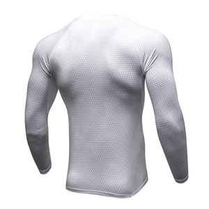 Custom Made Men's Breathable Quick Dry High Quality Spandex/Polyester 160g Rash Guard <b>Long</b> <b>Sleeves</b> MMA BJJ Compression Shirt - Product Image 6