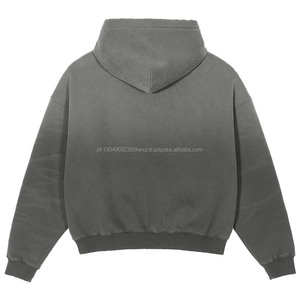 Sudadera con capucha recortada cuadrada de alta calidad, ropa de calle personalizada, Sudadera con capucha de gran tamaño con hombros caídos para hombres - Product Image 2