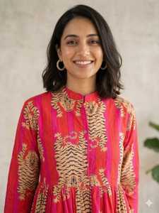 Pink Embroidered Digital Animal Boho <b>Dress</b> <b>Bell</b> <b>Sleeve</b> A-Line Mini Casual Daily Summer Pockets Washable Natural Woven Cotton - Product Image 4