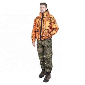 Traje de caza con diseño de hojas personalizado al por mayor OEM, MOQ/LOQ, impermeable y transpirable, de tela de poliéster, con capucha desmontable, ropa de trabajo. - Product Image 2