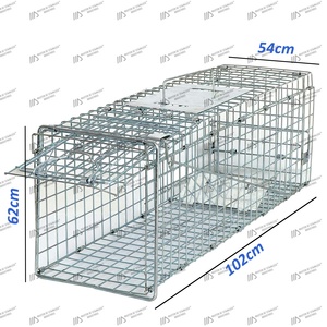 Cage de piège pour animaux de grande taille personnalisée CE à usage vétérinaire en acier galvanisé 100% étanche 1 an de garantie pour le sauvetage des animaux - Product Image 3
