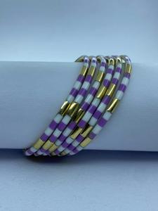 Handmade High Quality <b>Resin</b> Brass and Wood Fashion Bangles Mix Sets for Women and Girls blue and white by handforge global impex - Product Image 5