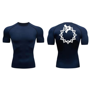 Stylish Graphic Compression Shirts for Men <b>Athletic</b> Quick Dry T shirts Tees Gym Workout Professional Grappling for Water Sports - Product Image 3