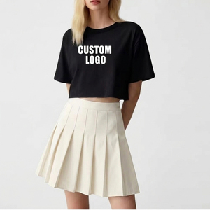 T-shirt Crop Haut de Gamme pour Femme, Léger, Respirant, Coupe Classique, Vêtement de Sport, Fournisseur de Vêtements Personnalisés pour Femmes, 100% Coton - Product Image 1