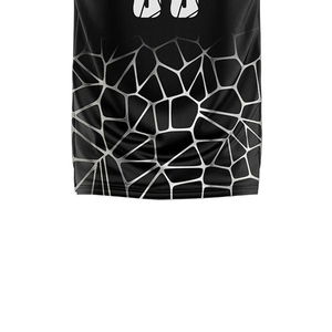 Wholesale Sublimated Basketball Jersey Black Geometric Mesh Sleeveless Round Neck Unisex Adult Wear OEM Manufacturer - Product Image 5