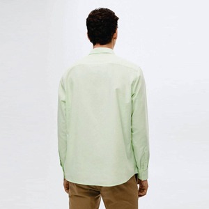 เสื้อเชิ้ตผู้ชายแบบเรียบๆ สั่งทำได้ ขายส่ง เสื้อลำลองปักลายดอกไม้ แขนยาว คุณภาพสูง - Product Image 4