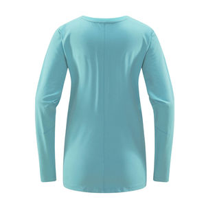 เสื้อยืดผู้หญิงแขนยาวสีพื้นทรงหลวมสบายๆ รับผลิตแบบ OEM พร้อมสกรีนโลโก้ตามสั่ง - Product Image 5