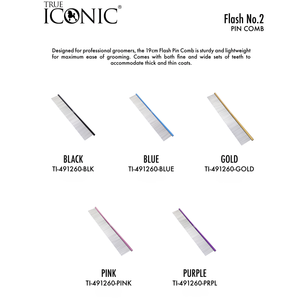 Flash Icónico Verdadero No. Peine de 2 Pines para Aseo, Negro - Product Image 3