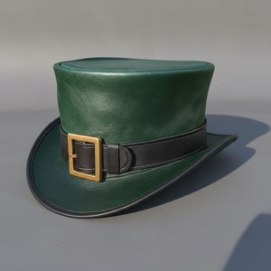 Handmade Leather Top <b>Hat</b> Hand Unisex Fantasy & Steampunk Headwear Steampunk Cosplay - Product Image 1