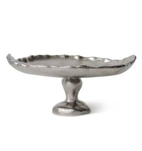 Frutero clásico de metal plateado con borde ondulado, diseño pulido hecho a mano para frutas y aperitivos, regalo, tazones decorativos de aluminio - Product Image 3