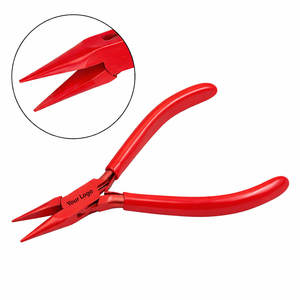 Pince à bec de canard rose pour la fabrication de bijoux, en acier inoxydable de haute qualité avec pointe de précision fine pour le façonnage et le perlage de fils, OEM - Product Image 5