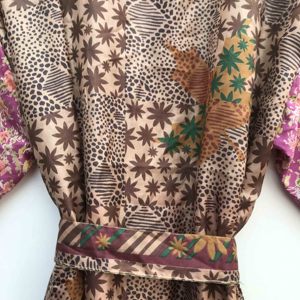 Kimono de Seda con Parches de Estilo Indio, Elegante y Lujoso para Mujer, Túnica de Verano para Festivales, Ropa de Dormir, Transpirable, de Secado Rápido, con Cuello en V - Product Image 6