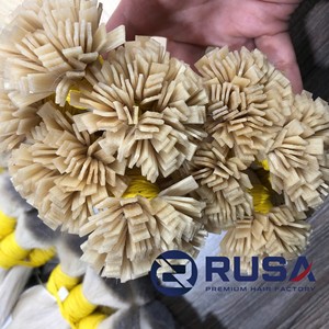 Extensiones de Cabello Humano Remy Vietnamita con Punta Plana Decolorada, Liso Rubio, Doble Trama a Máquina, Puntas Completas para Alargamiento en Salón - Product Image 5
