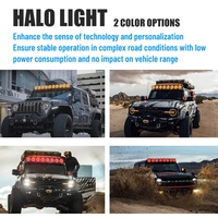 Barra de luz de trabajo Led para coche de 12-24V, foco de inundación, luces Led todoterreno, haz auxiliar, blanco y ámbar