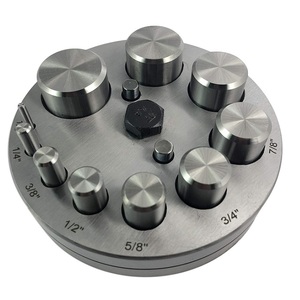 JIPSY Stainless Steel Disc <b>Cutter</b> Punch Set of 10 Pieces with Lever Handle Rubber Base Stand Jewelry Making & Engraving Tools - Product Image 4