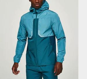 Men's Hooded Windbreaker <b>Jacket</b> With Pockets <b>Waterproof</b> Sporty Style Polyester Spring Casual Outerwear Regular - Product Image 4