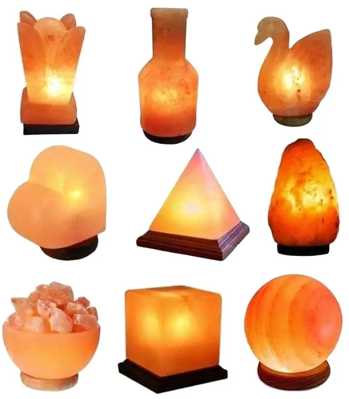 Gradateur, ampoule de 15w, Base en bois, décoration, pierre de cristal naturel, lampes au sel rose de l'himalaya, roche en forme de boule, vente en gros
