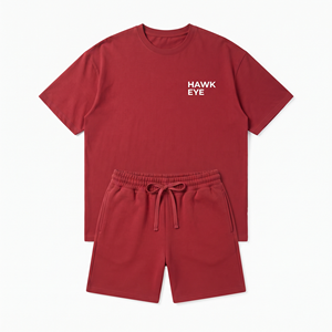Ensemble de t-shirt et short pour femmes, de haute qualité, 100% coton, personnalisé, logo imprimé, ensemble 2 pièces surdimensionné - Product Image 4