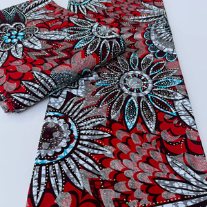Auténtica Tela Africana Nigeriana con Estampado de Cera y Algodón Ankara, Patrones Audaces para el Mercado de Ropa en Sudáfrica - Product Image 1
