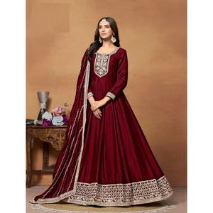 Nuevo Salwar Kameez Tradicional Indio Pakistaní para Mujer, Ropa Étnica para Bodas y Fiestas, Seda Artificial Personalizable, de Confianza - Product Image 1
