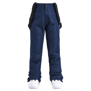 Pantalon de ski rose imperméable pour femme avec bretelles amovibles, taille haute, coupe-vent, pour sports d'hiver en extérieur - Product Image 2